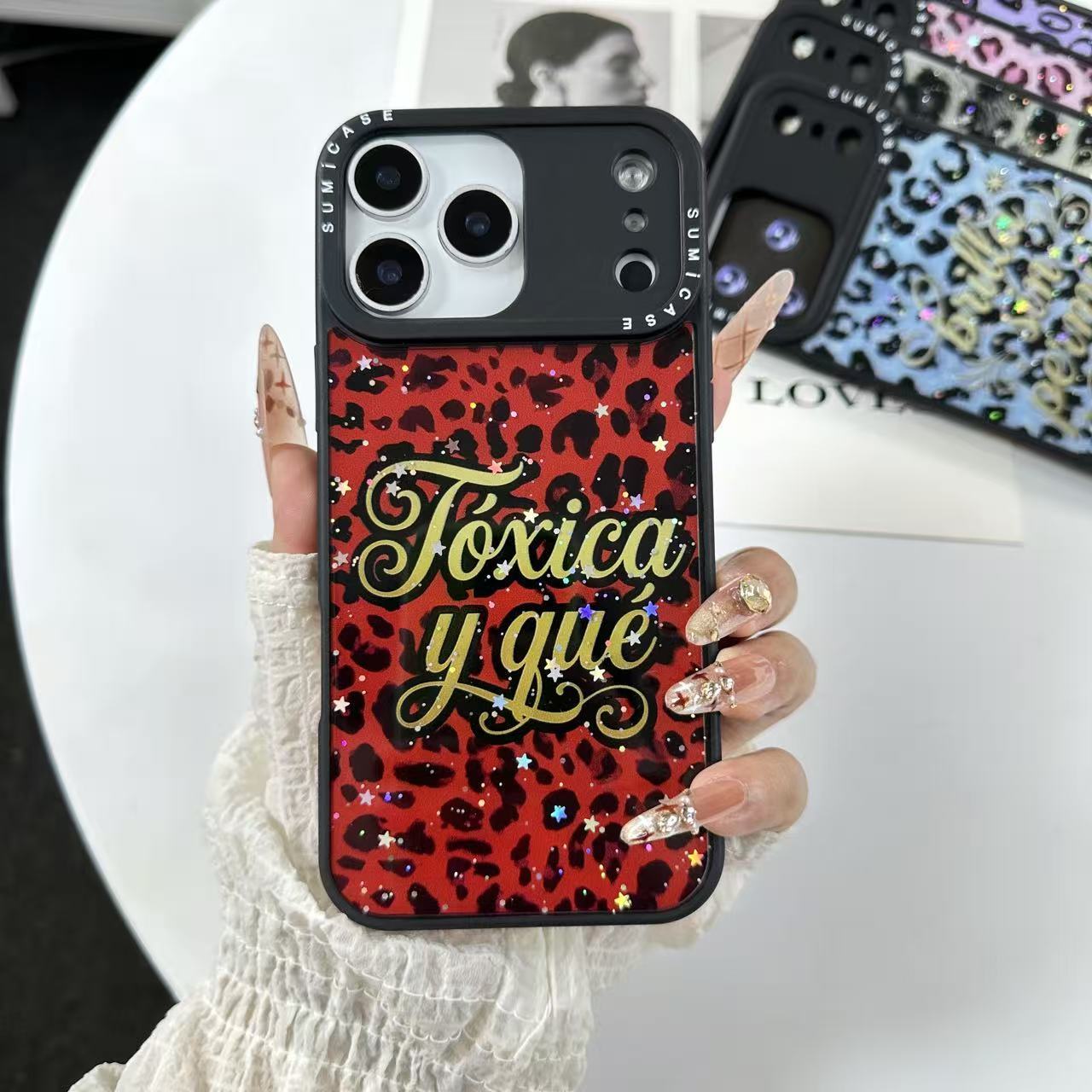 SM02 FUNDA CITAS CLASICAS CON ESTAMPADO DE LEOPARDO