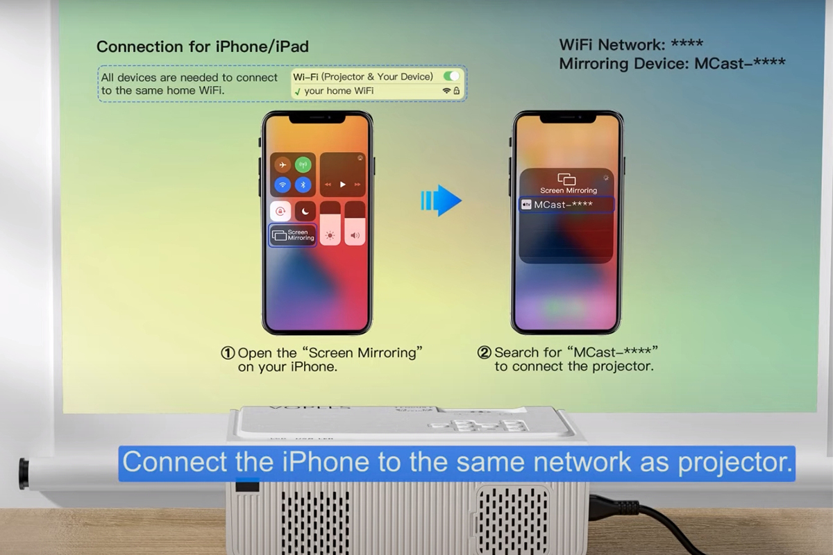 ¿Cómo conectar un iPhone a un mini proyector sin HDMI?