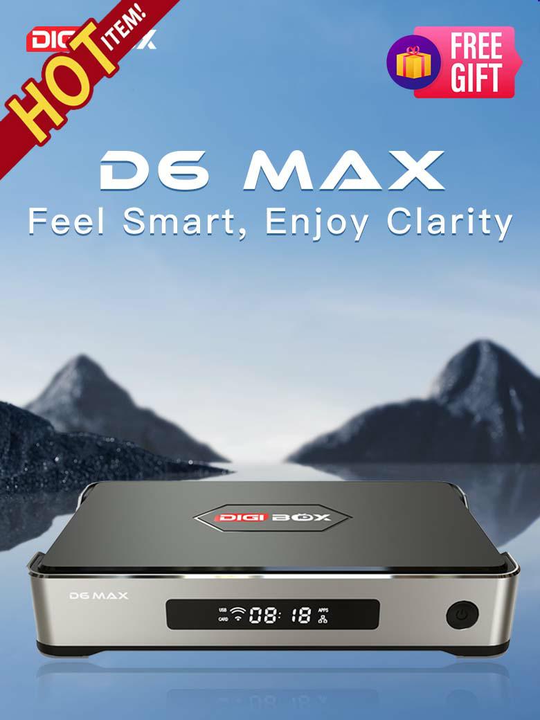 DIGIBox D6 MAX | Gran actualización | La última y más premium TV Box inteligente de 2026 de DIGI TV Box