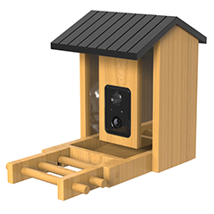 WBF24 Bamboo smart wifi bird feeder