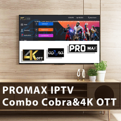 4K OTT Promax Live Sports IPTV Subscription 12Month M3U Code Mag Portal No Buffer Stable IPTV Server