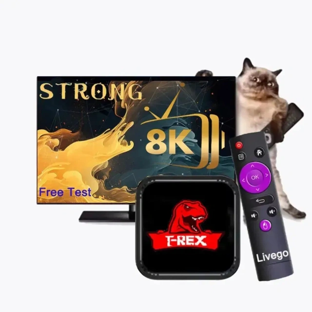 8K Strong TREX Best English IPTV Subscription for UK Ireland England Australia USA Canada Market