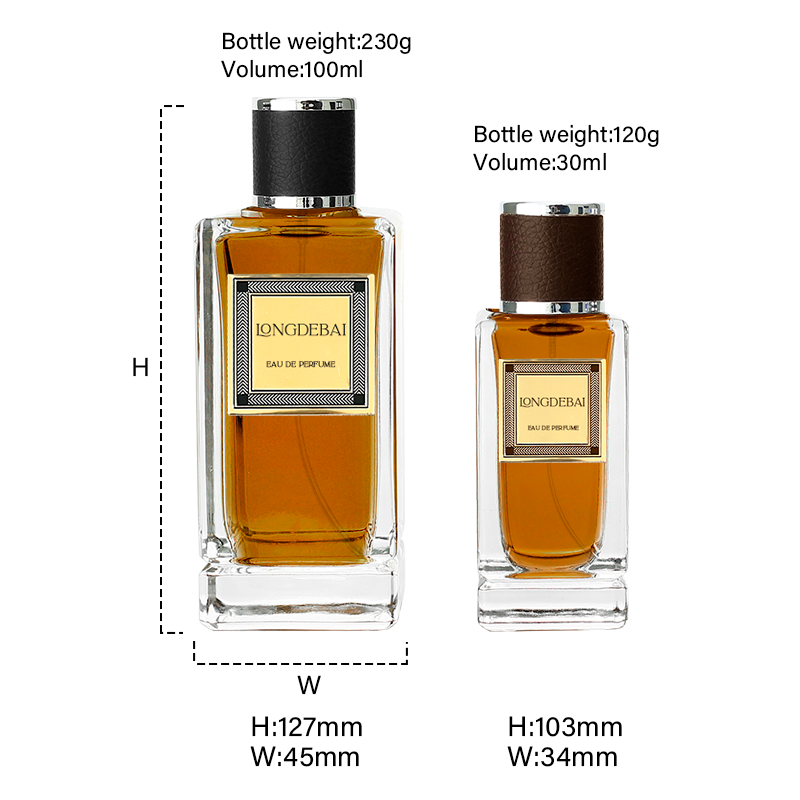 stock 30ml50ml100ml perfume bottle and stock leather cap
