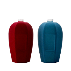 pile coating blue/red 100ml perfume bottle and gold cap