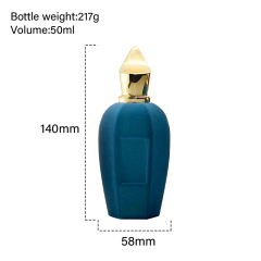 pile coating blue/red 100ml perfume bottle and gold cap