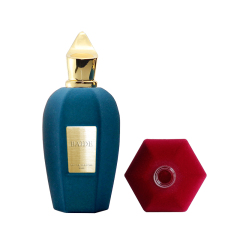 pile coating blue/red 100ml perfume bottle and gold cap