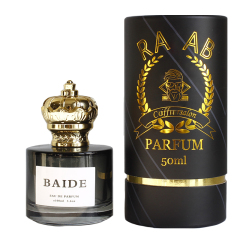 Wholesale custom arabic parfum bottle clear round empty 30ml 50ml 100ml glass perfume bottle with packaging box