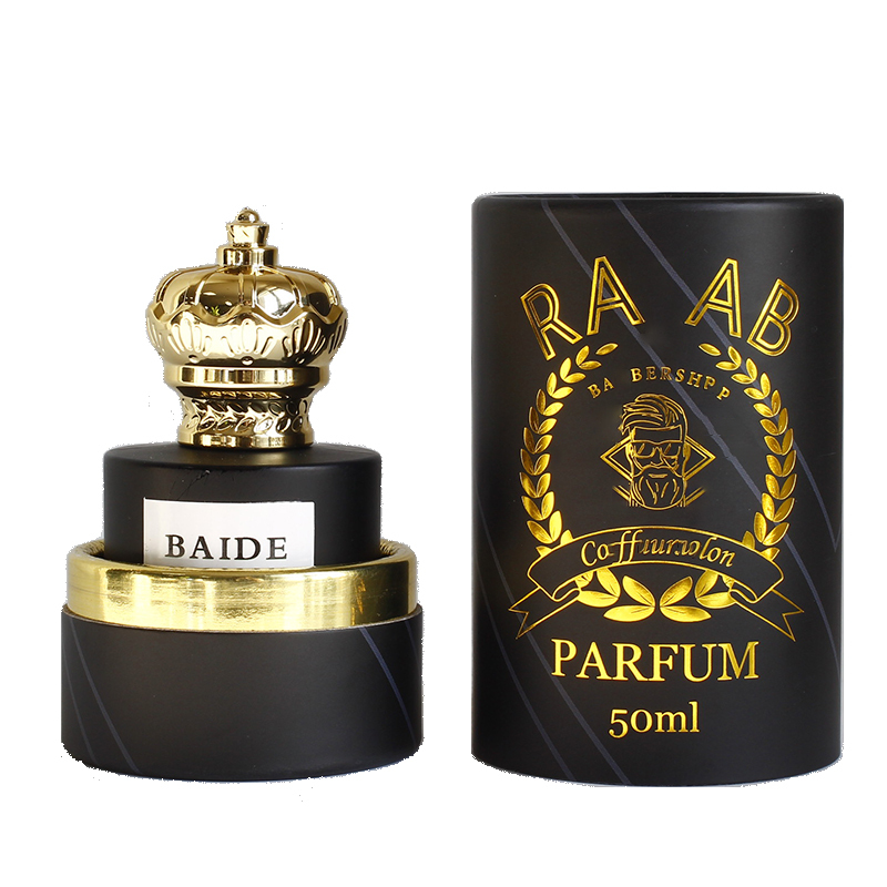 Wholesale custom arabic parfum bottle clear round empty 30ml 50ml 100ml glass perfume bottle with packaging box