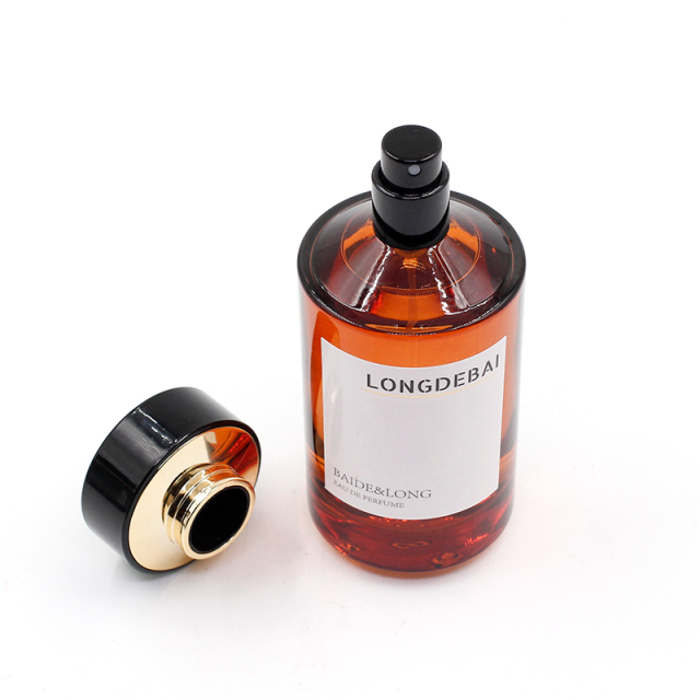 New round glass bottle crimp 30ml 50ml 100ml luxury perfume bottle with box