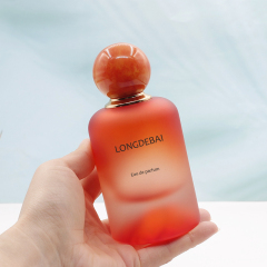 Manufacture volcanic bottom-design crimp quality thick base frosted clear 30ml 50ml glass perfume bottle 100ml with resin cap