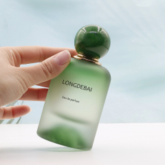 Manufacture volcanic bottom-design crimp quality thick base frosted clear 30ml 50ml glass perfume bottle 100ml with resin cap