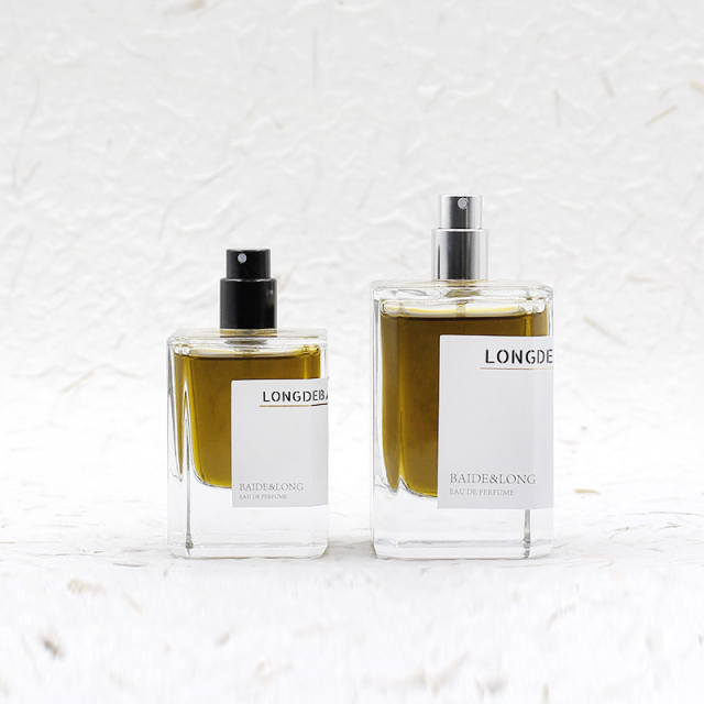 New Square Clear Glass Perfume Bottles 30ml 50ml 100ml Boxed for Cosmetic Use with Screen Printing Surface