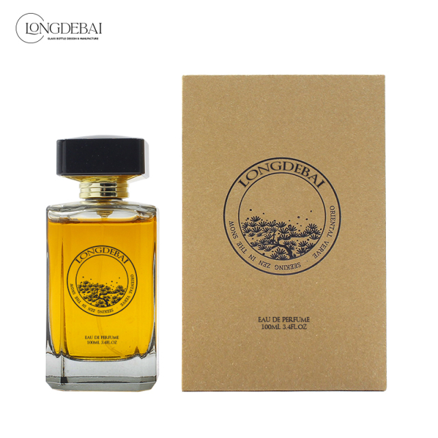 Luxury Unisex perfume glass bottle 50ml empty perfume bottle 100ml with box