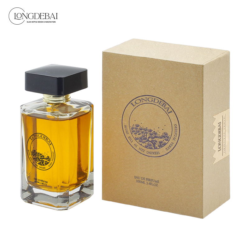 Luxury Unisex perfume glass bottle 50ml empty perfume bottle 100ml with box