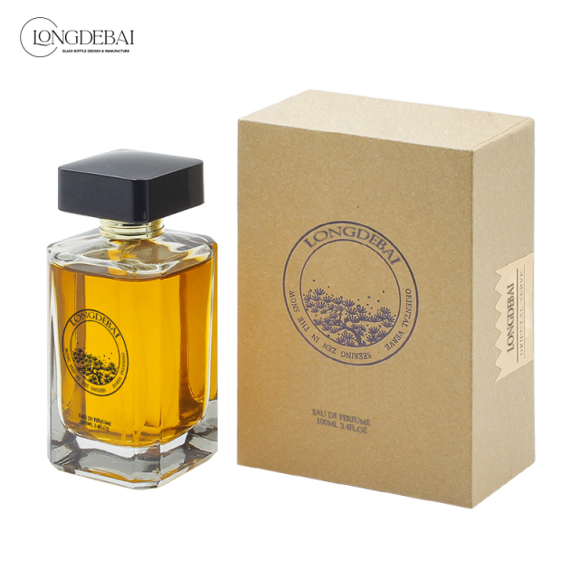 Luxury Unisex perfume glass bottle 50ml empty perfume bottle 100ml with box