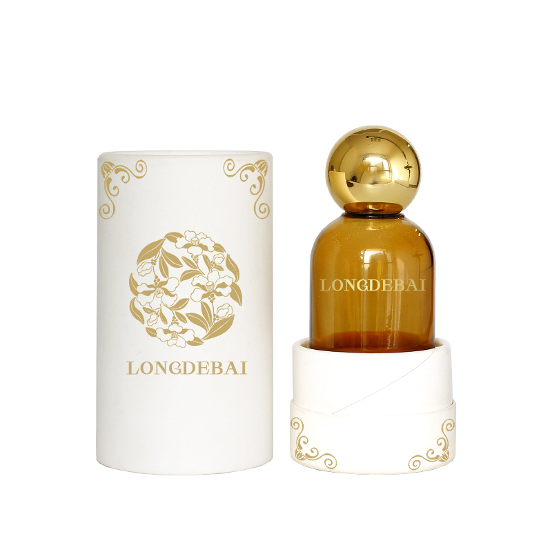 Empty Round Crimp Glass Bottle Clear Customizable Luxury Perfume Bottle 30ml 50ml 100ml with plastic lid
