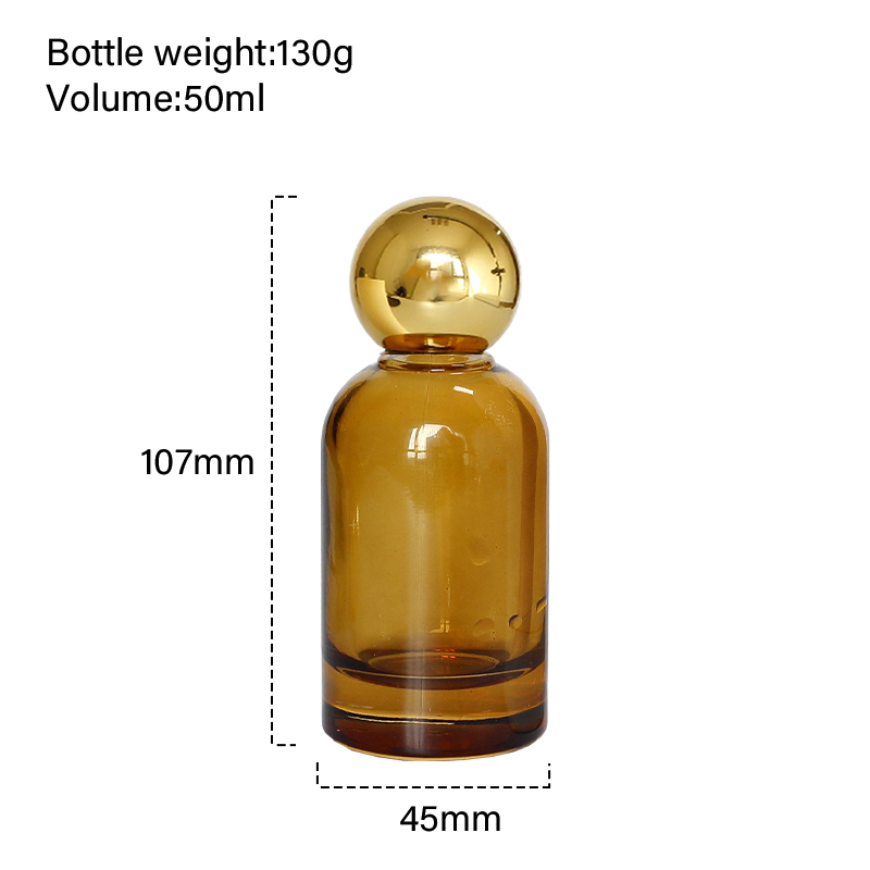 Empty Round Crimp Glass Bottle Clear Customizable Luxury Perfume Bottle 30ml 50ml 100ml with plastic lid