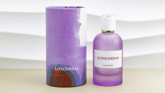 Custom round empty pump sprayer glass bottle 100ml crimp perfume bottle with gift box paper tube