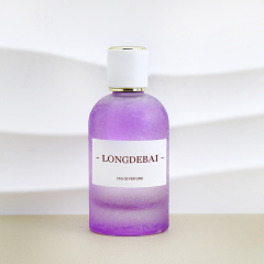 Custom round empty pump sprayer glass bottle 100ml crimp perfume bottle with gift box paper tube
