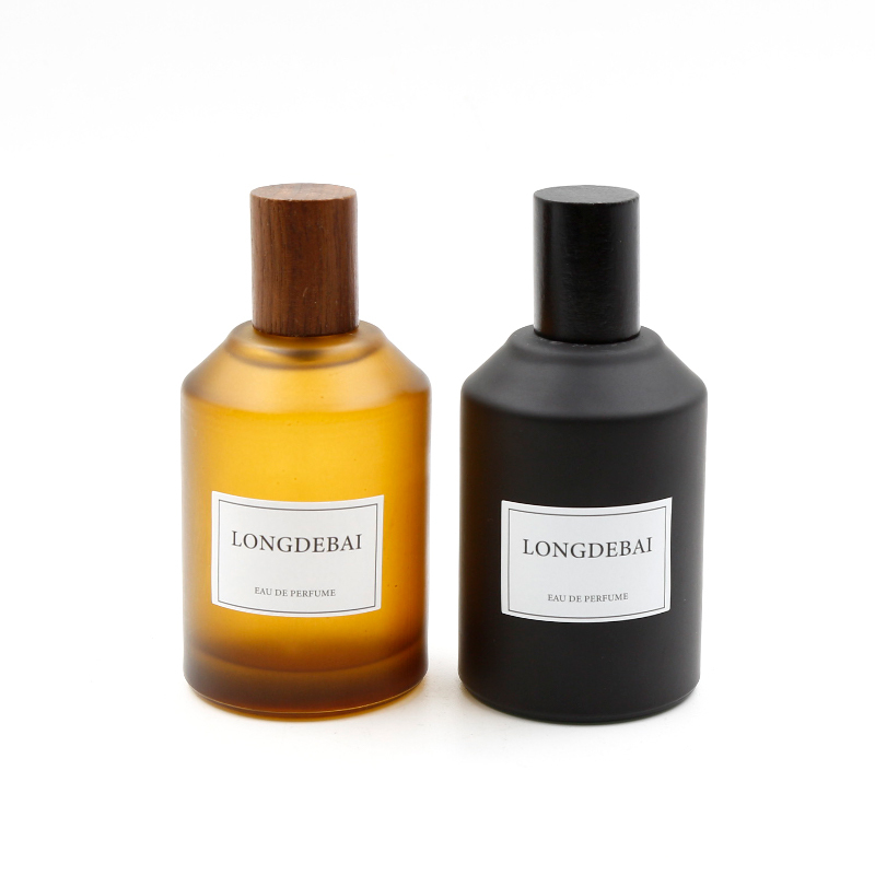 High quality frosted amber 30ml 50ml perfume glass bottle 100ml with box