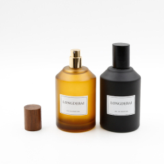 High quality frosted amber 30ml 50ml perfume glass bottle 100ml with box
