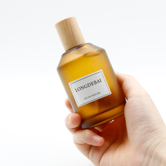 High quality frosted amber 30ml 50ml perfume glass bottle 100ml with box