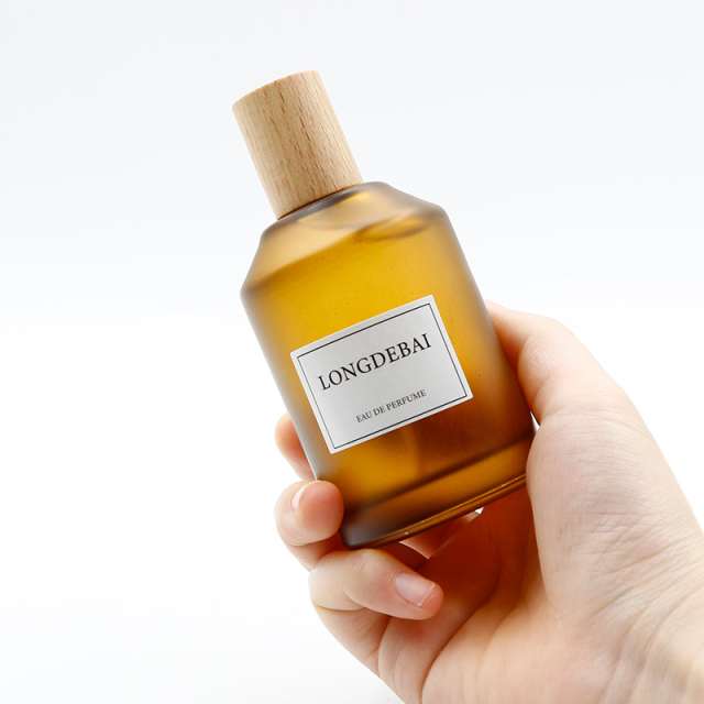 High quality frosted amber 30ml 50ml perfume glass bottle 100ml with box