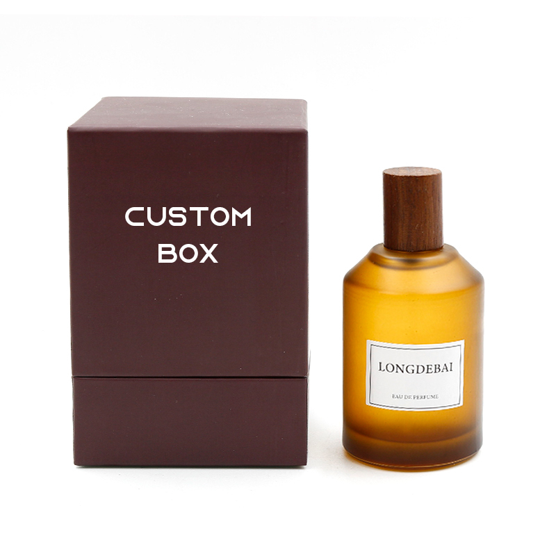 High quality frosted amber 30ml 50ml perfume glass bottle 100ml with box