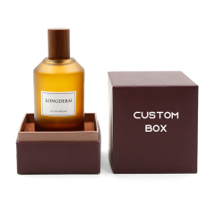 High quality frosted amber 30ml 50ml perfume glass bottle 100ml with box