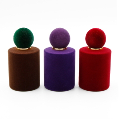 custom color round bottle perfume bottle pile coating crimp perfume bottle