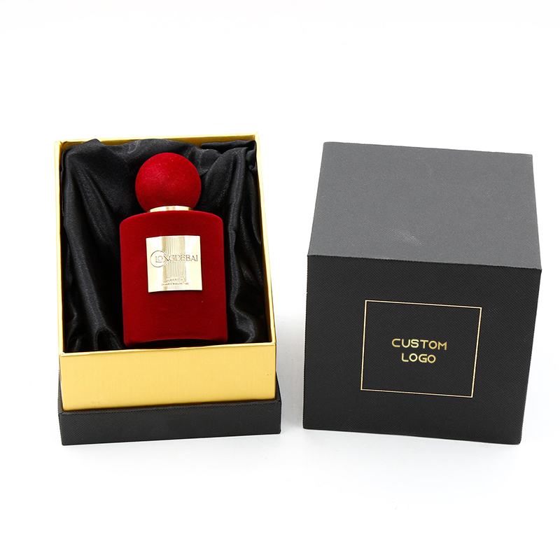 custom color round bottle perfume bottle pile coating crimp perfume bottle