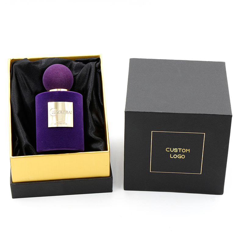 custom color round bottle perfume bottle pile coating crimp perfume bottle