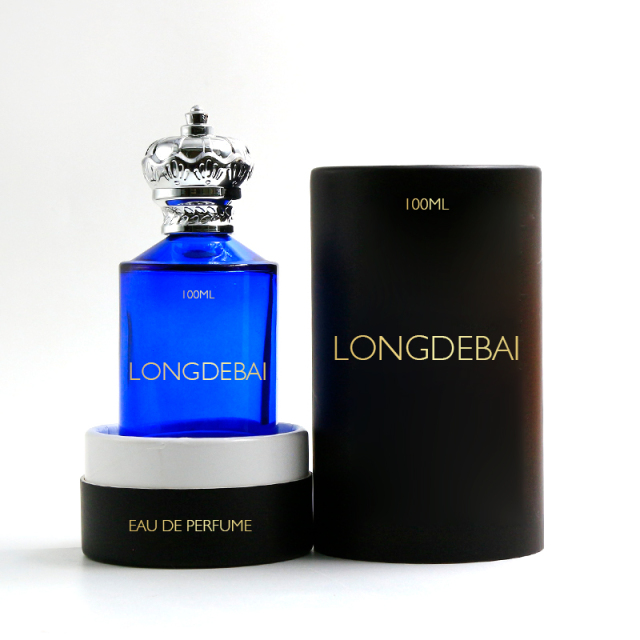 Luxury Custom 30ml 50ml 100ml Clear Round Glass Perfume Bottles With Gold Cap