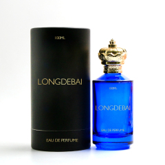 Luxury Custom 30ml 50ml 100ml Clear Round Glass Perfume Bottles With Gold Cap