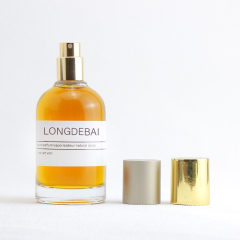 Custom round 30ml 50ml 100ml perfume glass bottle Zinc alloy lid perfume bottle with packaging box
