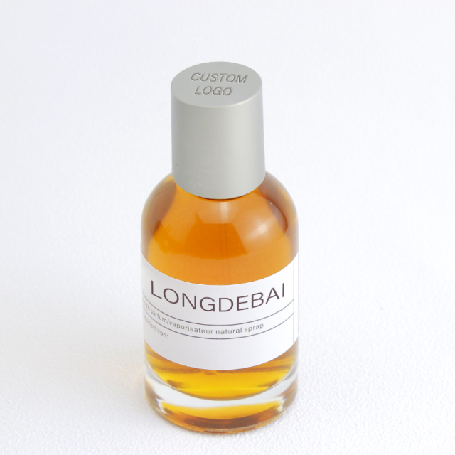 Custom round 30ml 50ml 100ml perfume glass bottle Zinc alloy lid perfume bottle with packaging box