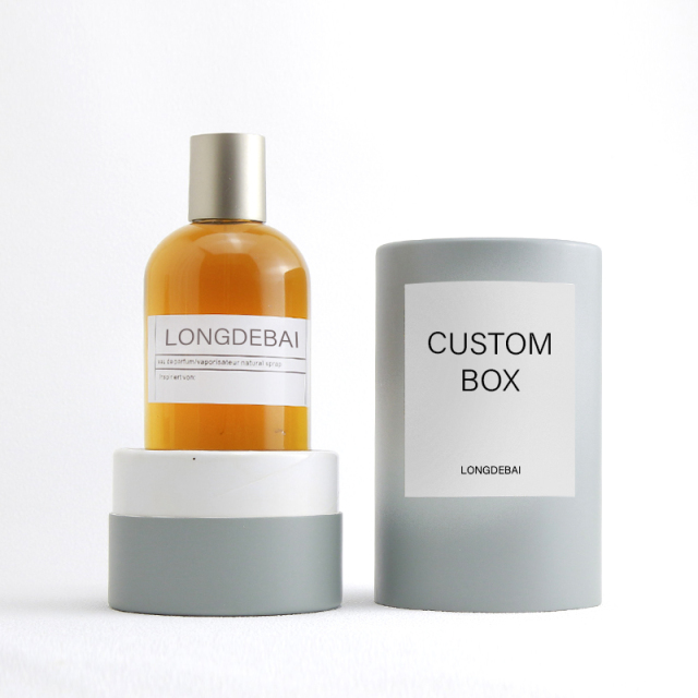 Custom round 30ml 50ml 100ml perfume glass bottle Zinc alloy lid perfume bottle with packaging box