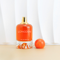 Custom Luxury Round 50ml Perfume Bottle 100ml With Resin Caps