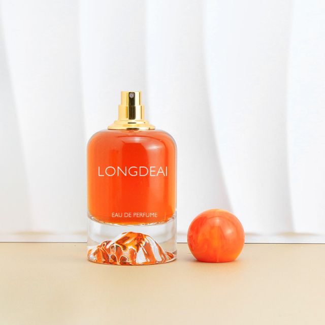 Custom Luxury Round 50ml Perfume Bottle 100ml With Resin Caps