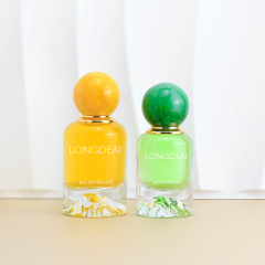 Custom Luxury Round 50ml Perfume Bottle 100ml With Resin Caps