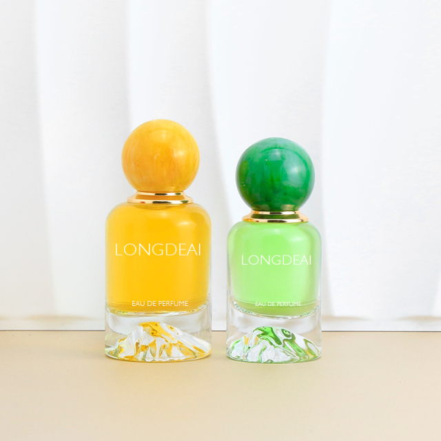 Custom Luxury Round 50ml Perfume Bottle 100ml With Resin Caps