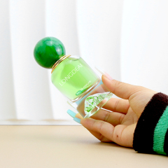 Custom Luxury Round 50ml Perfume Bottle 100ml With Resin Caps