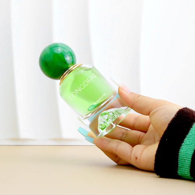 Custom Luxury Round 50ml Perfume Bottle 100ml With Resin Caps