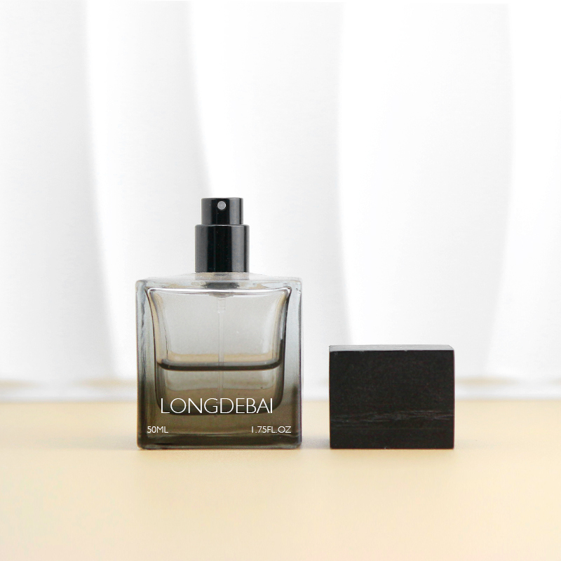 Custom black square 30ml perfume glass bottle 50ml 100ml perfume bottle with box