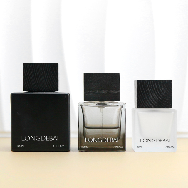 Custom black square 30ml perfume glass bottle 50ml 100ml perfume bottle with box