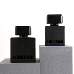 Custom square black perfume bottle 30ml 50ml Spot perfume bottle 100ml with black cap