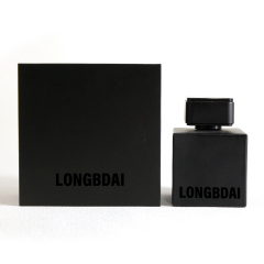 Custom square black perfume bottle 30ml 50ml Spot perfume bottle 100ml with black cap