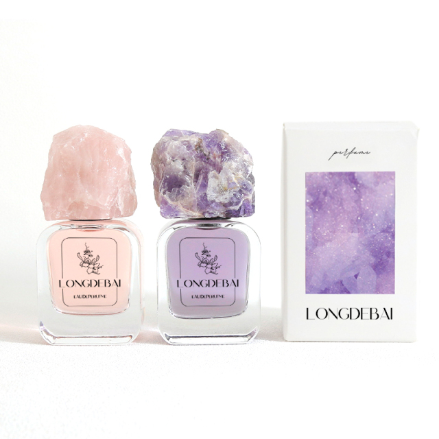 wholesale custom perfume bottle 30ml crimp perfume glass bottle with packing box