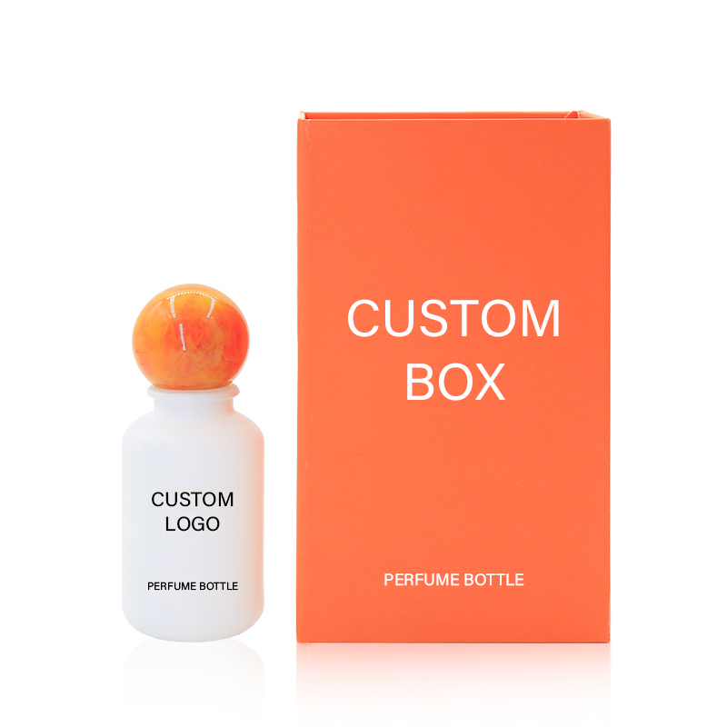Custom white bottle 30ml 100ml empty perfume glass bottle 50ml with packaging box