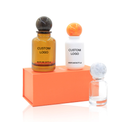 Custom white bottle 30ml 100ml empty perfume glass bottle 50ml with packaging box